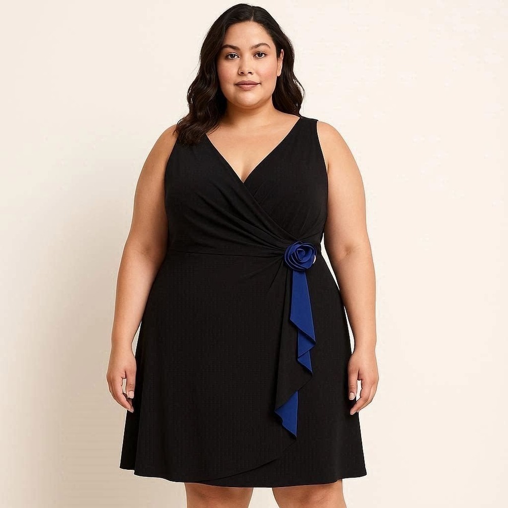 Whimsigoth Special Events Sexy Black And Blue Lane Bryant Dress 14/16W 1X XL